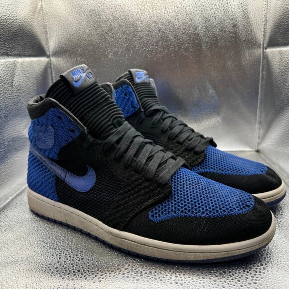 Size 10.5 Nike Air Jordan Retro 1 High Royal Blue Black Mens Sneakers 919704-006 main image 9